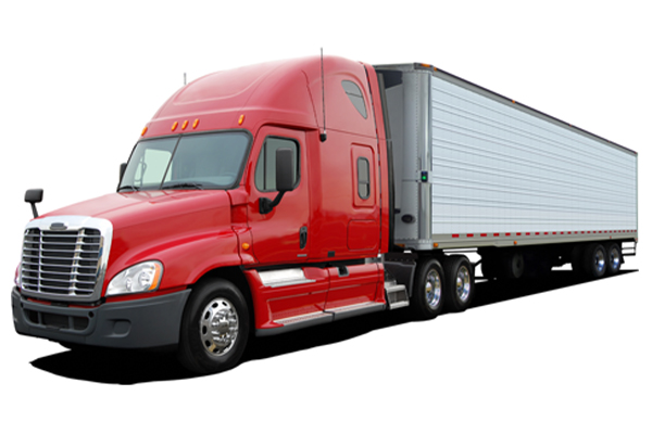 Peterbilt Semi Truck with Dry Van Trailer